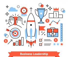 Business leadership vector template