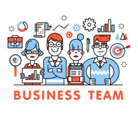 Business team vector template