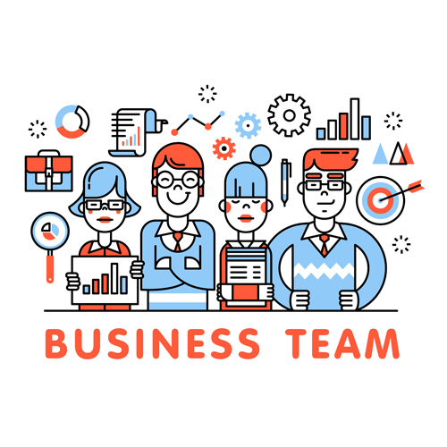 Business team vector template