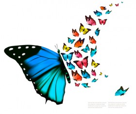 Butterflies art background vector graphics 05