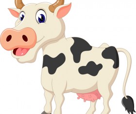 Cartoon baby cow vector illustration 01