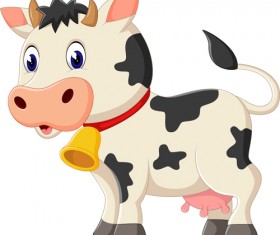 Cartoon baby cow vector illustration 02