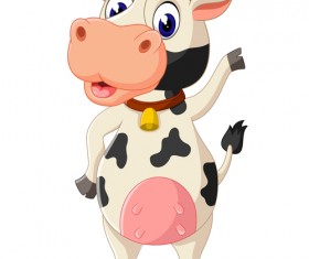 Cartoon baby cow vector illustration 04