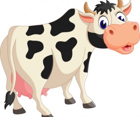 Cartoon baby cow vector illustration 05