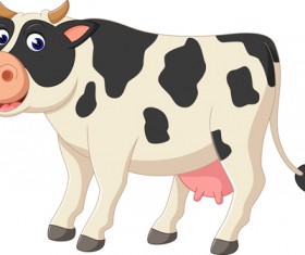 Cartoon baby cow vector illustration 06