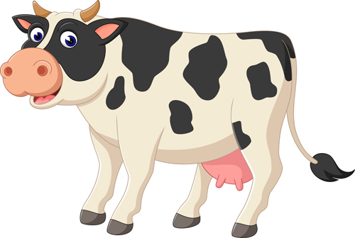 Cartoon baby cow vector illustration 06