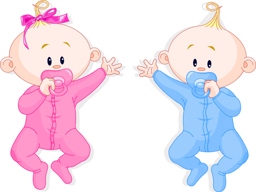 Cartoon cute baby vector illustration 01 free download