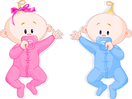 Cartoon cute baby vector illustration 01