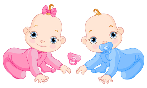 Cartoon cute baby vector illustration 03
