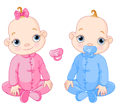 Cartoon cute baby vector illustration 05 free download