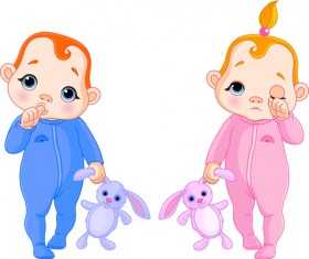 Cartoon cute baby vector illustration 08