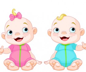 Cartoon cute baby vector illustration 09