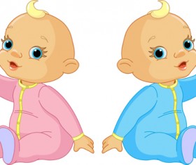 Cartoon cute baby vector illustration 11