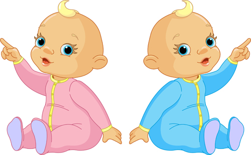 Download Cartoon cute baby vector illustration 11 free download