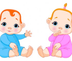 Cartoon cute baby vector illustration 13