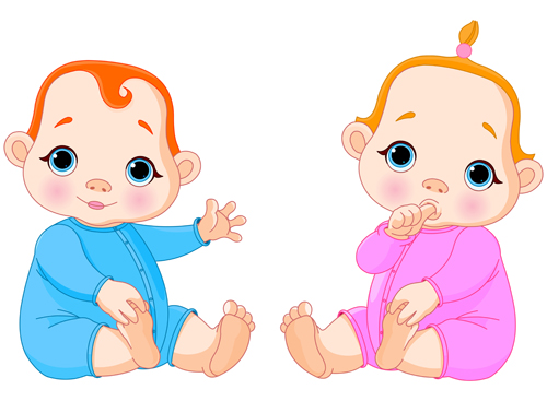 Cartoon cute baby vector illustration 13 free download
