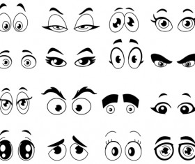 Cartoon eyes vectors set 02 free download