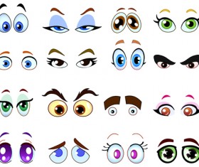 Cartoon eyes vectors set 02 free download