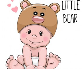 Cartoon little baby vector material 02