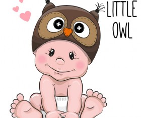 Cartoon little baby vector material 04