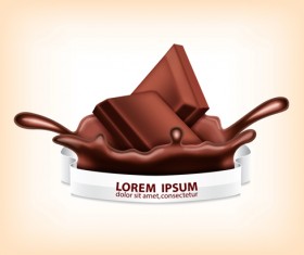 Chocolate splashes vector material