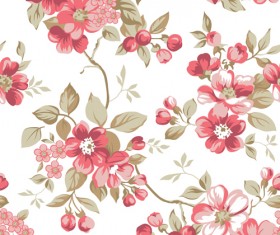Clair floral seamless pattern vector 02