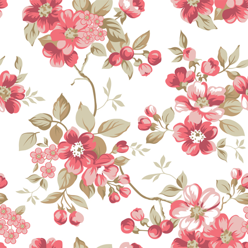 Clair floral seamless pattern vector 02 free download