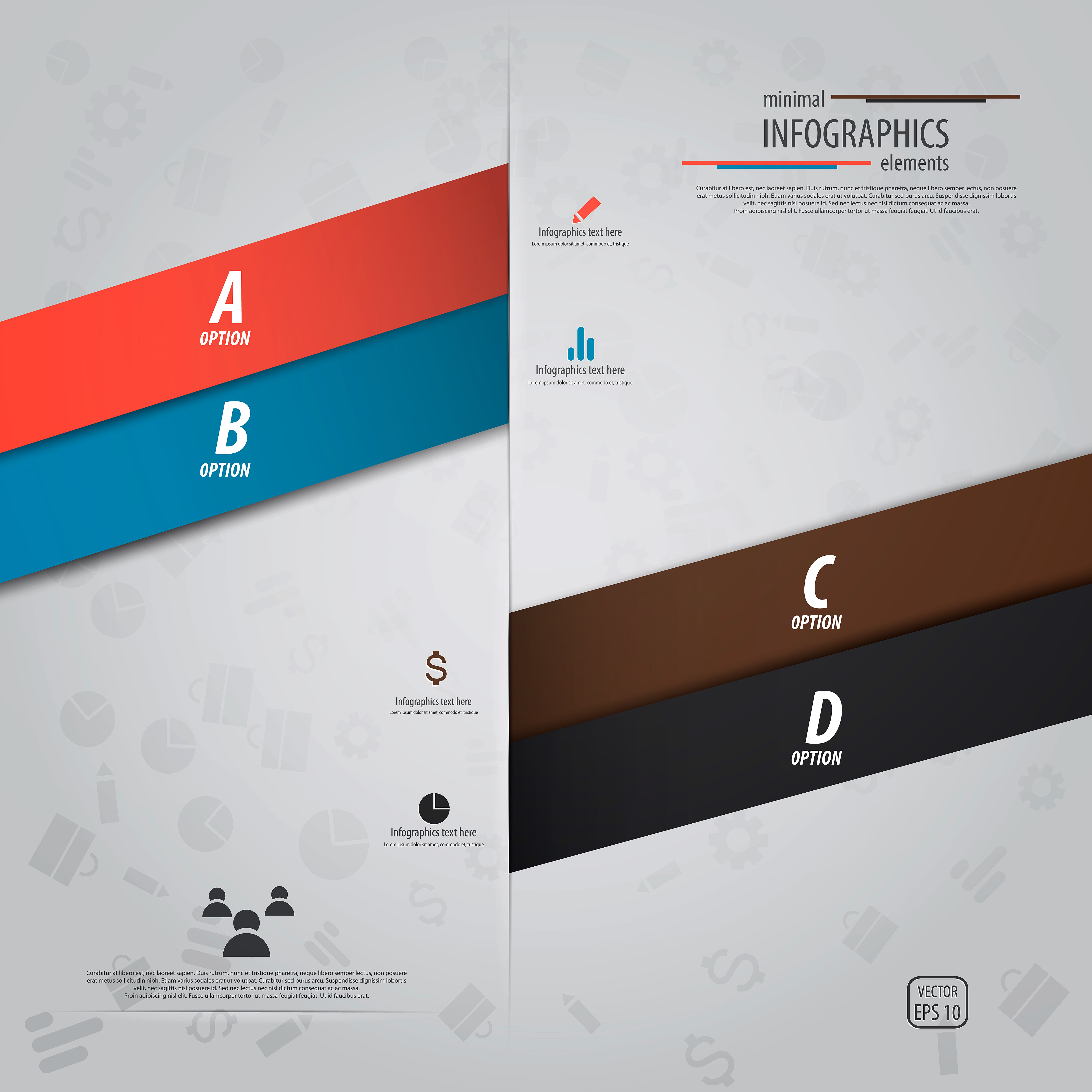 Colored banners infographic vectors 03