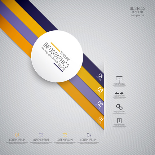 Colored banners infographic vectors 08