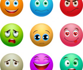 Colored emoticons Icons set