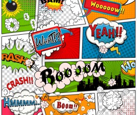 Comic speech bubbles for you text vector 01