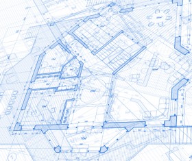 Creative architecture blueprint design vector 06