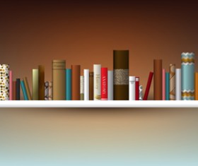 Creative book shelf vector design 08