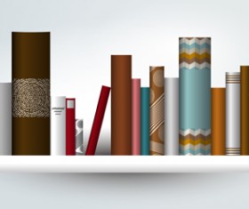 Creative book shelf vector design 09