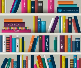 Creative book shelf vector design 11