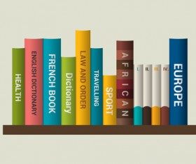 Creative book shelf vector design 13
