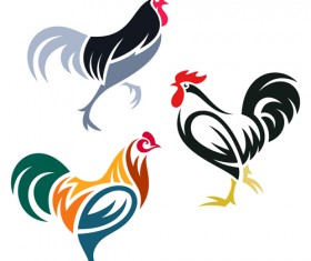 Creative chicken logos vector design 01
