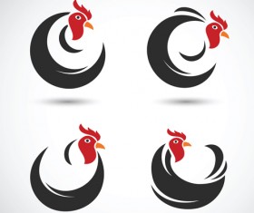 Creative chicken logos vector design 02