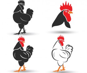 Creative chicken logos vector design 03