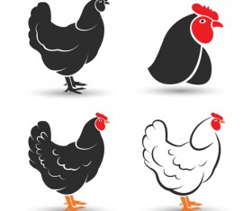 Creative chicken logos vector design 05
