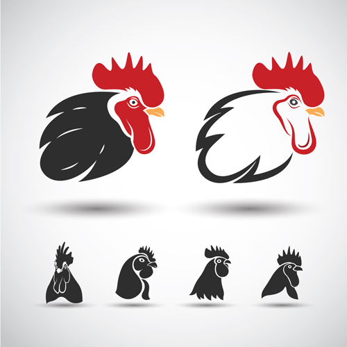 Creative chicken logos vector design 06