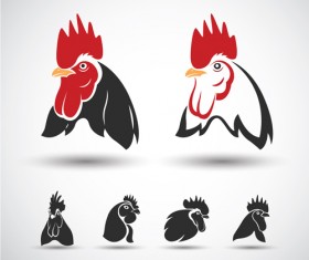 Creative chicken logos vector design 07