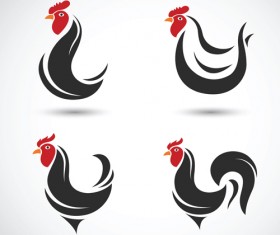 Creative chicken logos vector design 09