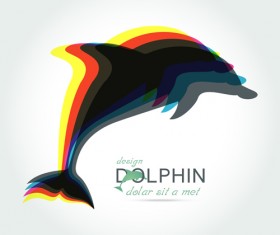 Creative dolphin vector backgrounds 04