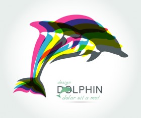 Creative dolphin vector backgrounds 05