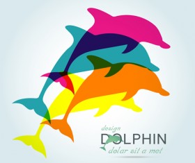 Creative dolphin vector backgrounds 06