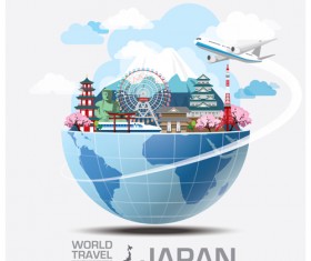 Creative world travel vectors template 01
