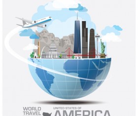 Creative world travel vectors template 02