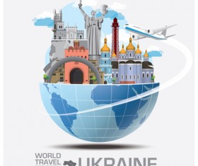 Creative world travel vectors template 06