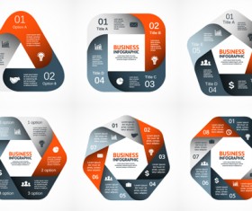 Cricle business infographics vector material